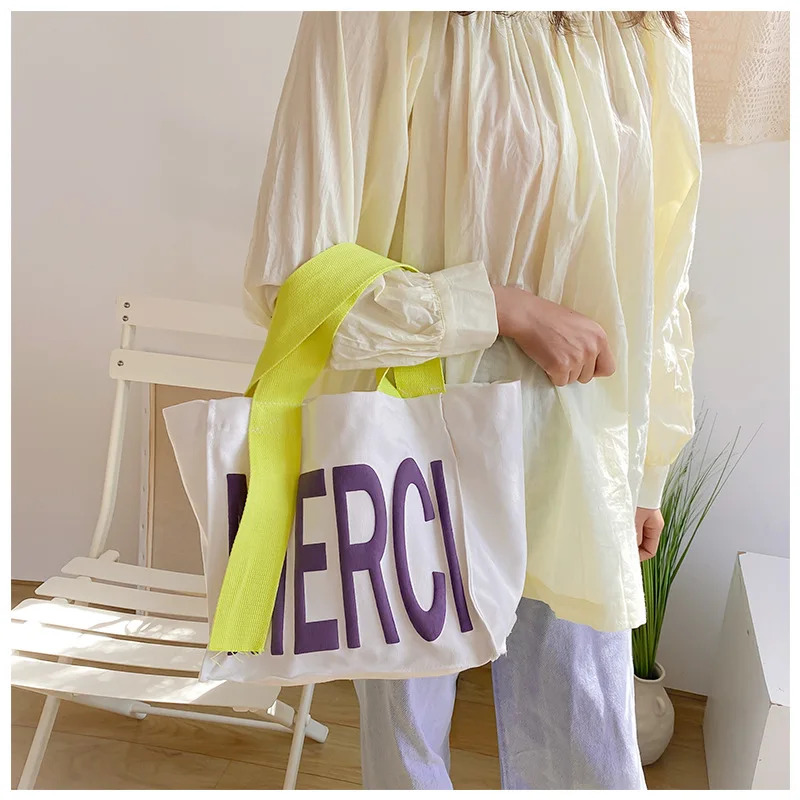 

Cute Printing Lunch Bag Canvas Tote Women Portable Lunch Box Bag Picnic Food Storage Pouch Korean Style Children Meal Bags Kids