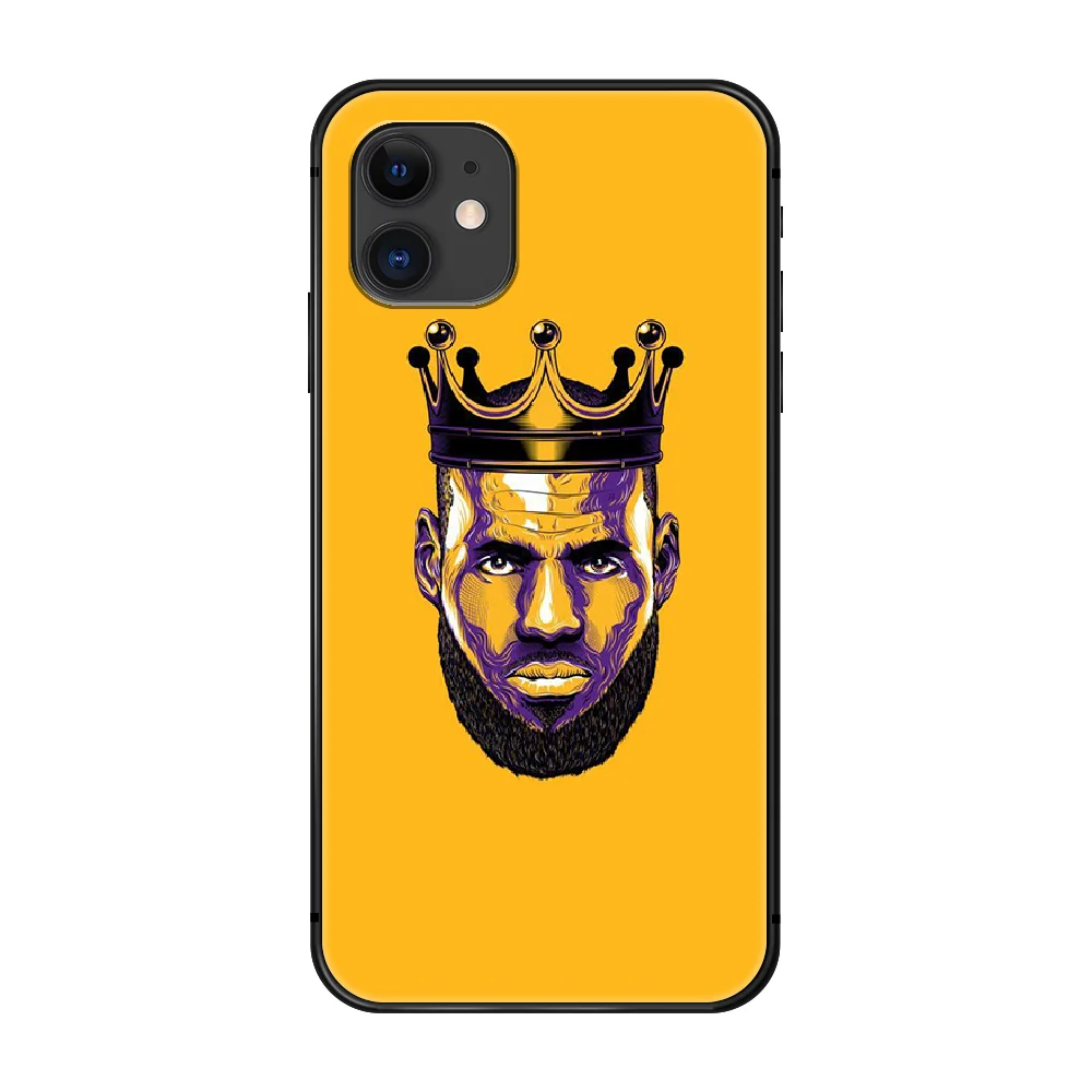 

Basketball LeBron king James Phone Case Cover Hull For iphone 5 5s se 2 6 6s 7 8 plus X XS XR 11 PRO MAX black shell tpu prime
