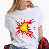 hot summer fire funny graphic t shirt o neck vouge short sleeve tshirt 2021 women harajuku tops tees