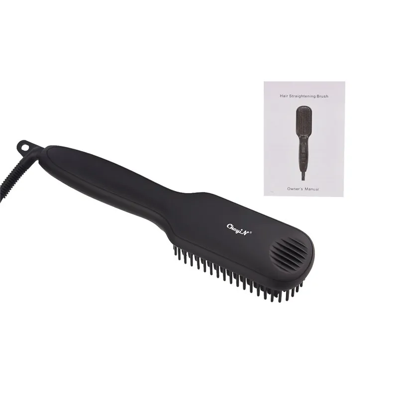 

CkeyiN Electric LED Hair Straightener Brush Comb Irons Straight Hair Comb brush Hair Straightener Flat Iron styling tools