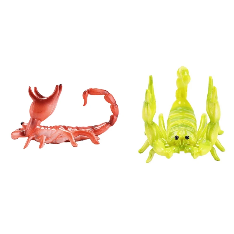 

2x Cute Scorpion Model Pen Holder Weightlifting Scorpion Bracket Storage Rack Pen Rack Gift Stationery Red & Green