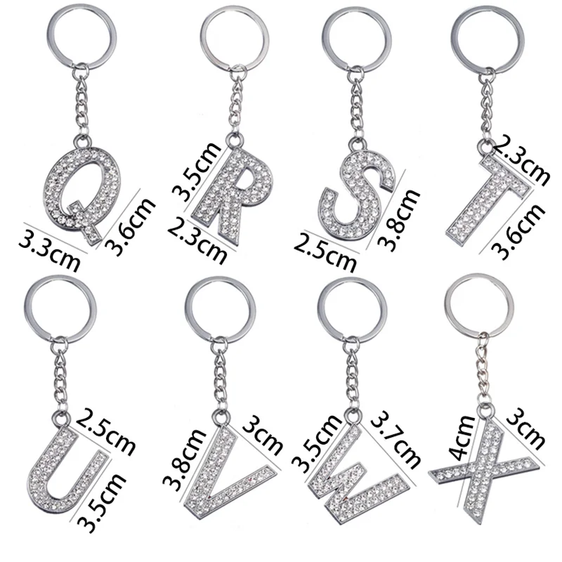 Новинка 2020 модный брелок с алфавитом кольцо для ключей надписью Initial цепочка