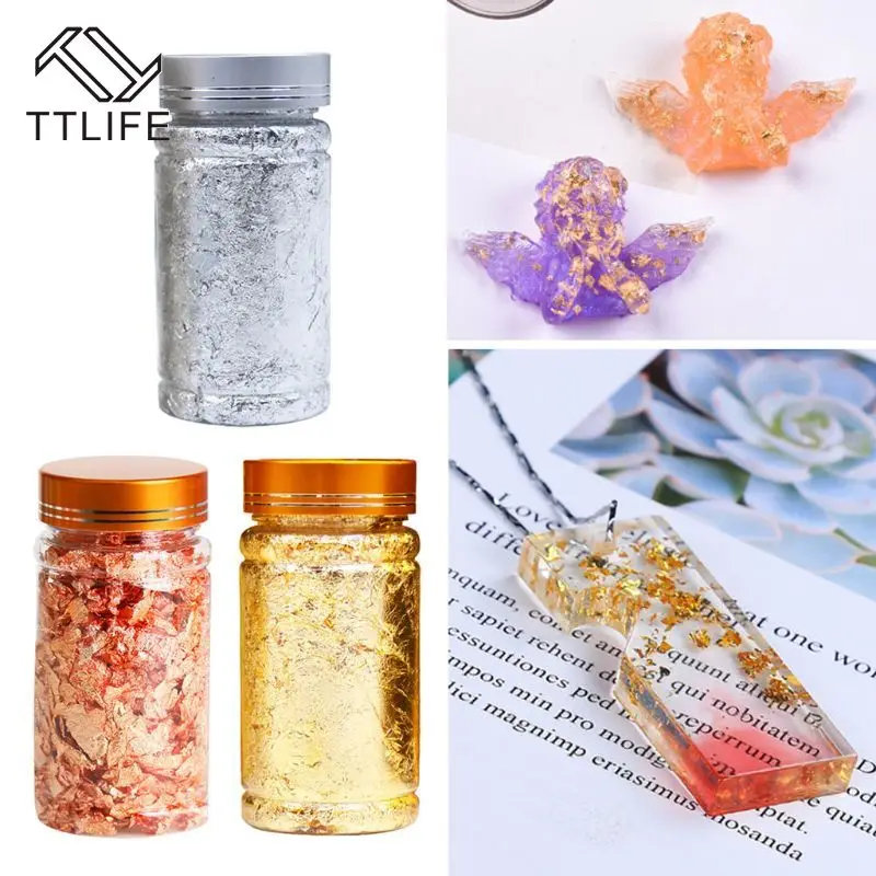 Блестящие золотые листья 3 г/10 г роскошные полимерные художественные украшения