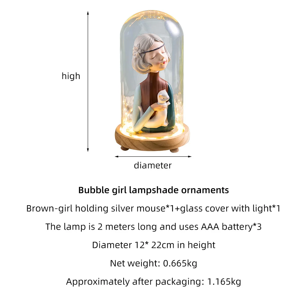 

Nordic Style Bubble Girl Resin Decorative Ornaments Creative Home Decor Living Room TV Cabinet Statues Desk Accessories Gift