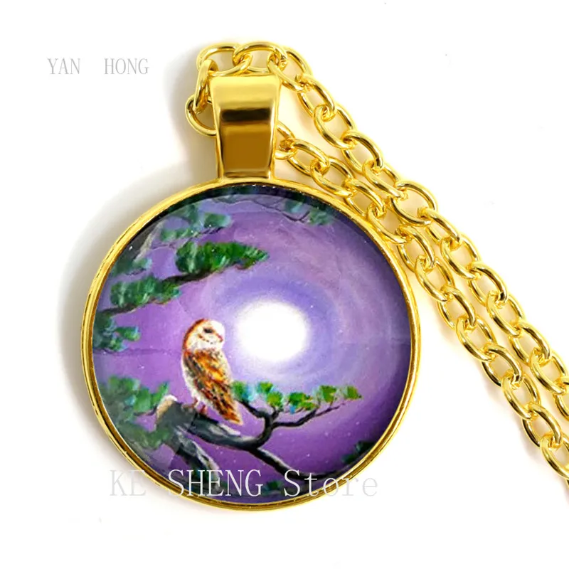 Подвеска в виде совы под луной Лаура Милнор Иверсон барн Сова витая сосна птица