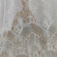 3m lot french eyelash lace fabric 150cm white black diy exquisite lace embroidery clothes wedding dress accessories