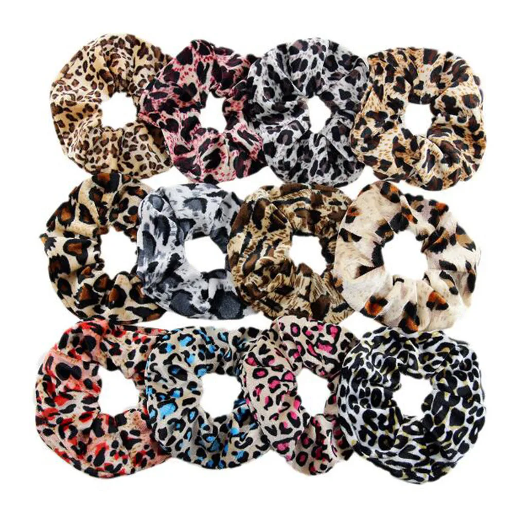 

1pc Good Quality Leopard Velvet Scrunchies Girls Elastic Hair Rope Band Women Scrunchies Velvet Ponytail Holder Hair Accessories