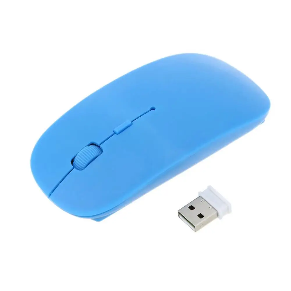 USB оптическая беспроводная компьютерная мышь 1600 DPI Ультратонкая с приемником 2 4