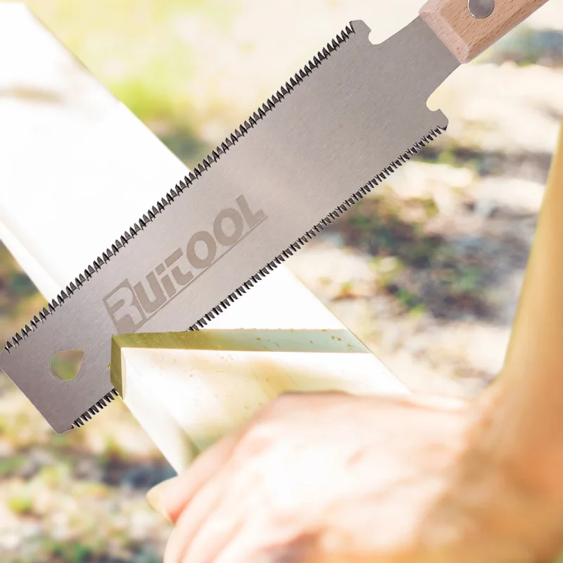Двухсторонняя японская пила 6 дюймов с ручки из бука SK5 гибкое лезвие 14/17 TPI Flush Cut