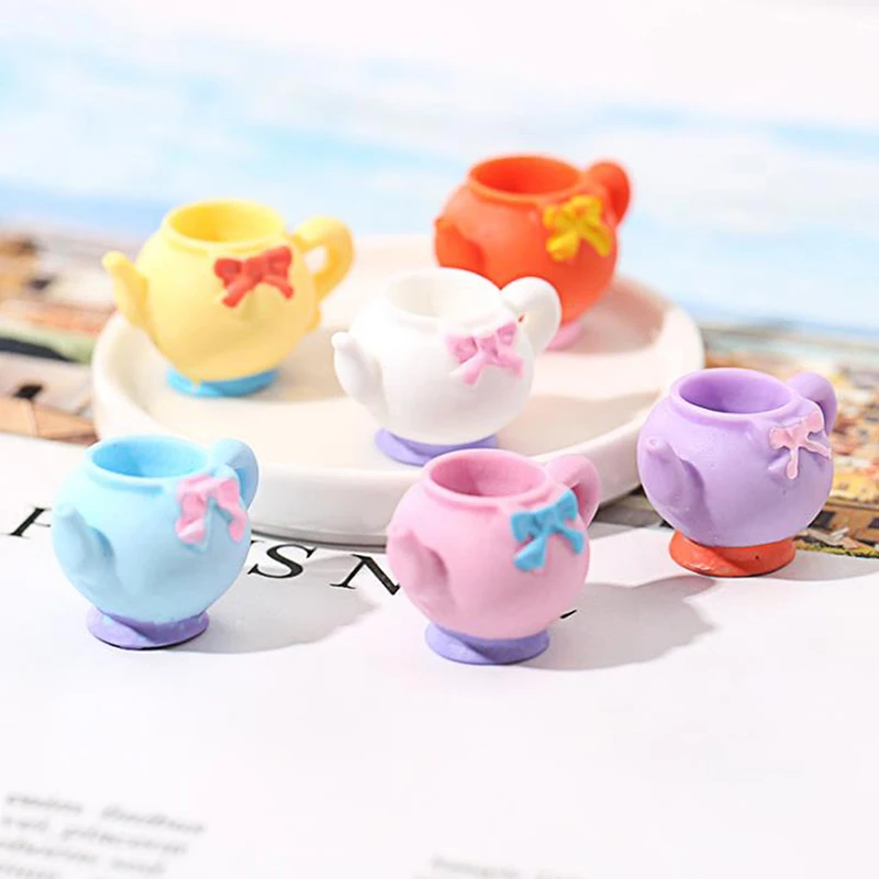 

Colorful 5Pcs/lot 1:12 Dollhouse Kitchen Accessories Simulation Mini Teapot
