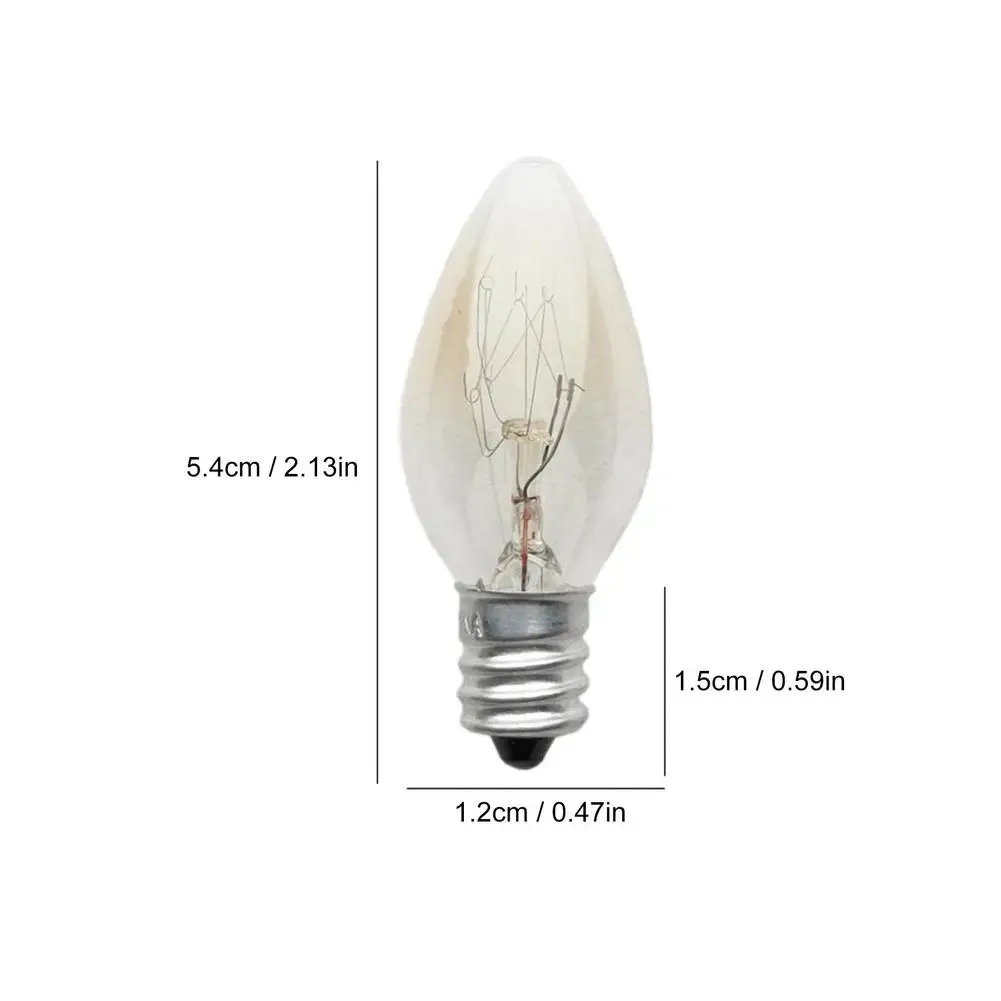 

6/10pcs 110-130V 15W E12 E12 Screw Mouth Brass Lamp Bulb Dimming Incandescent Mini Salt Light Bulb for Halloween Light Decor