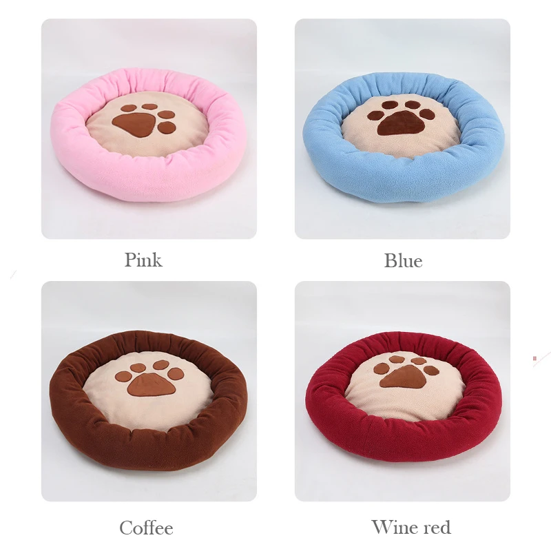 Толстый и мягкий теплый круглый хлопковый вельветовый коврик для питомника с