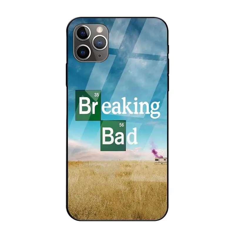 

ZFGHSHYQ Heisenberg Phone Case Tempered Glass For Iphone6plus 6S 7 7plus 8 X XS XSmax XR 11 12 Pro Max 12mini