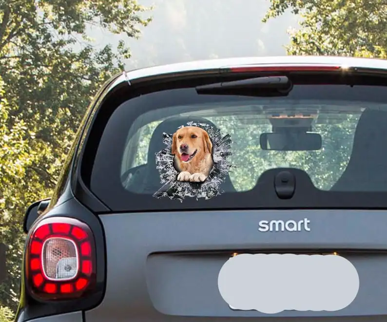 

2021 Golden Retriever window sticker, car sticker, Golden Retriever car decal
