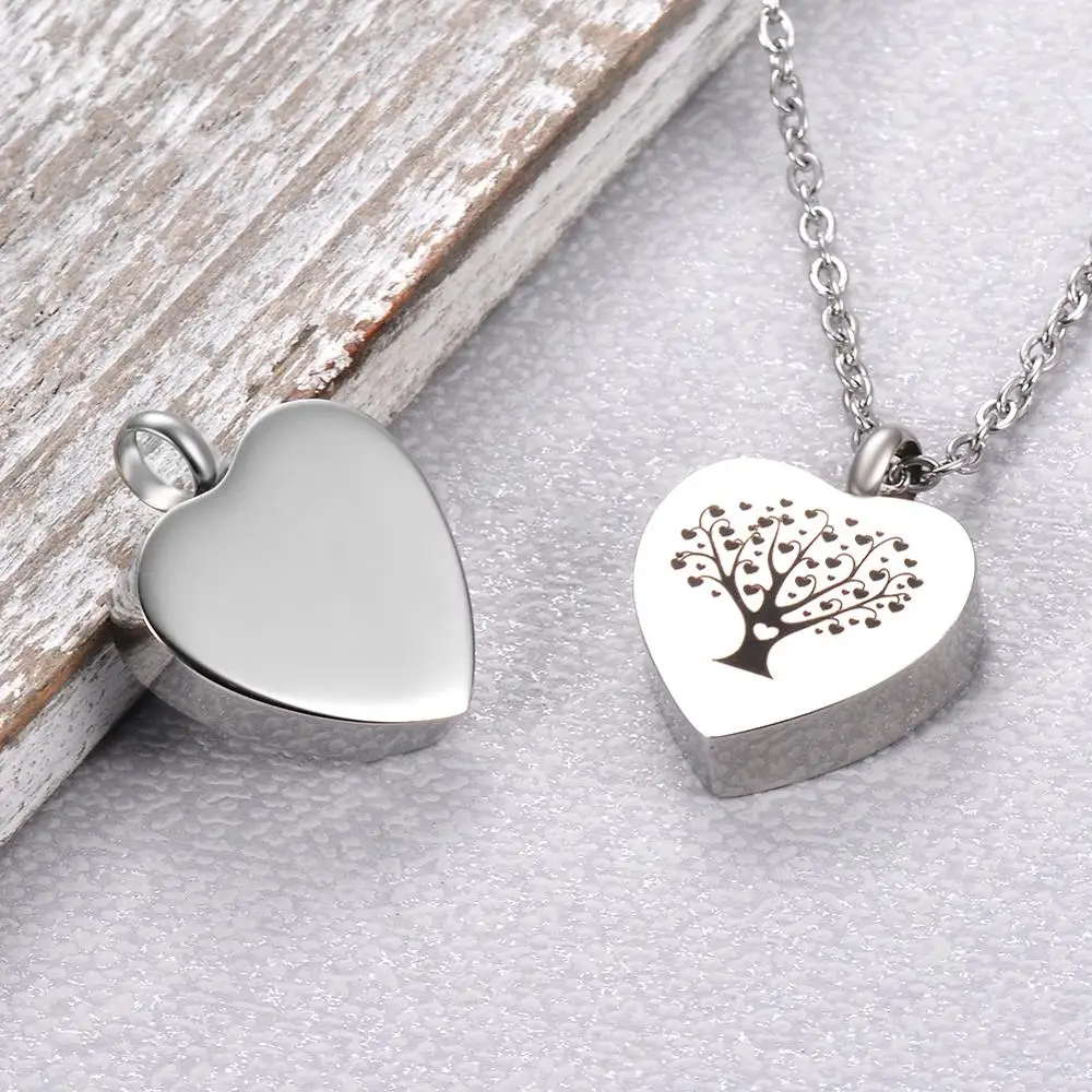 Бесплатная гравировка из нержавеющей стали Древо жизни кулон кремационной урны