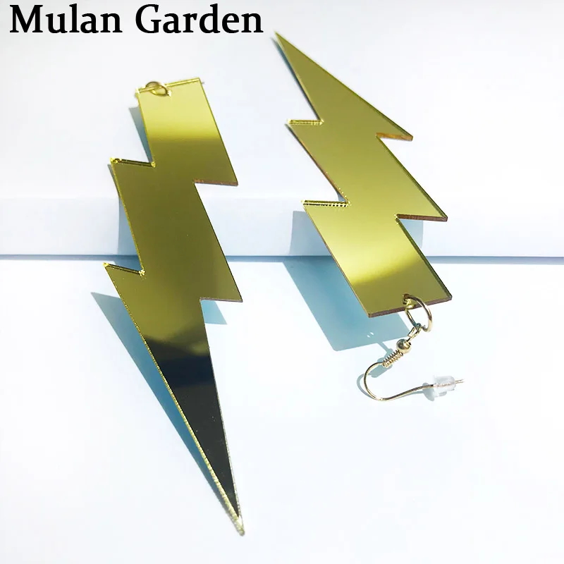 Новые Индивидуальные золотые акриловые серьги M & G с молнией в стиле панк
