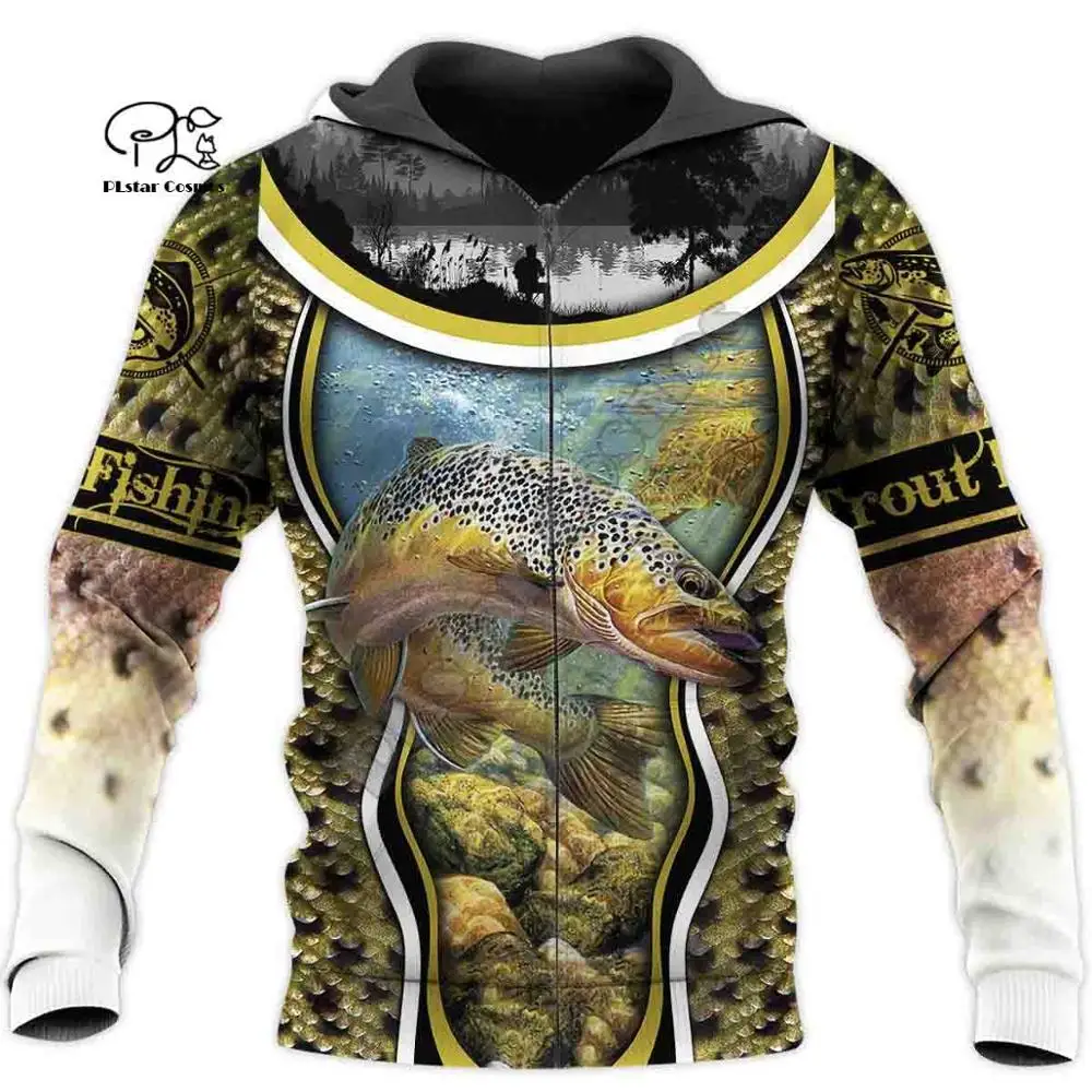 

PLstar Cosmos 3DPrint Hunter hunting Fish Animal Unisex Harajuku Streetwear Man/Woman Funny Hoodies/Sweatshirt/Jacket/-a14
