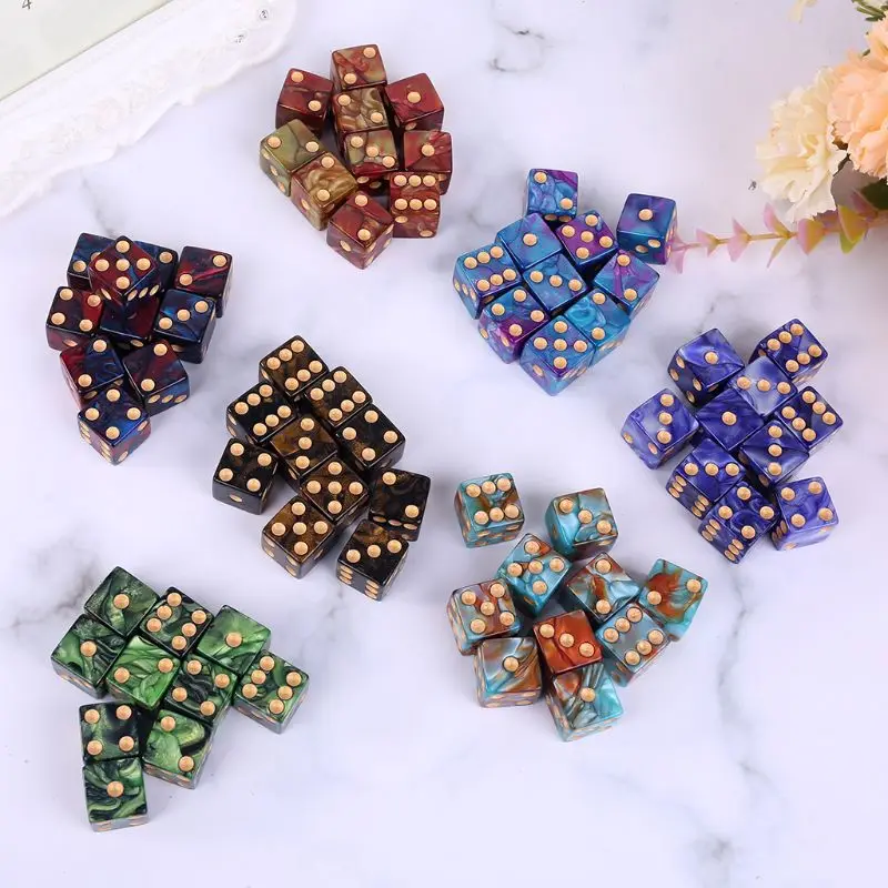 

10pcs/set Number 16 Square Polyhedral Dices Bead Number Dials Desktop Table Game G32E