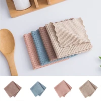 1pc anti grease wiping rags efficient super absorbent microfiber cleaning cloth kitchen ltems household towel tableware wiping