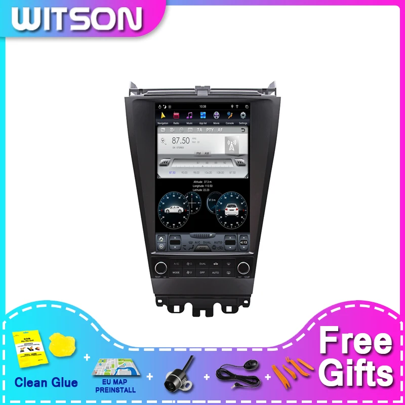 

Автомобильный DVD-мультимедийный проигрыватель WITSON на Android 9,0 Tesla для HONDA ACCORD 7 4G RAM 32 Гб ROM