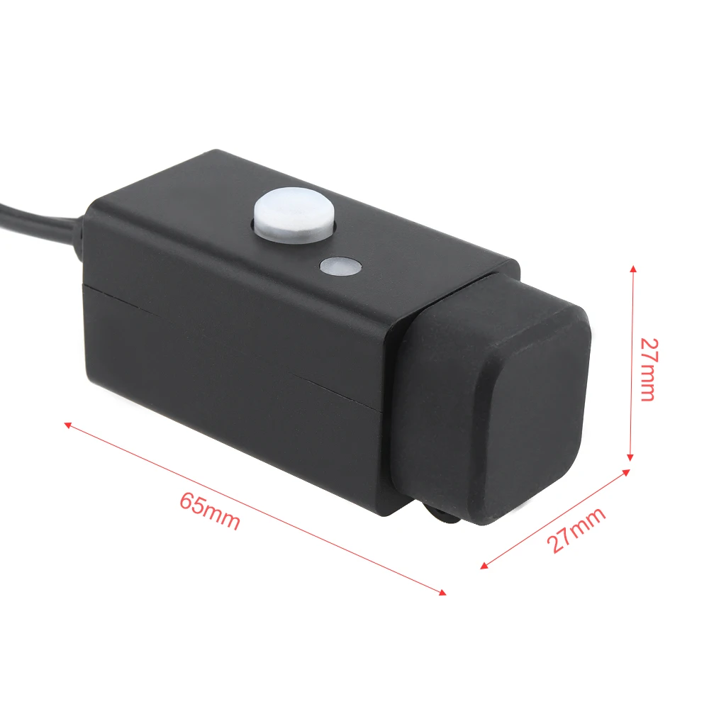 Черное водонепроницаемое зарядное устройство для мотоцикла 10-24 В постоянного