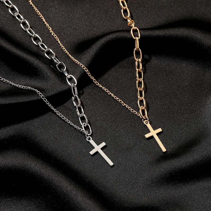 

Korea Style Clavicle Chain Female Neck Accessories Pendant Trendy Necklace Cross Necklaces for Women Jewelry Neck-chains