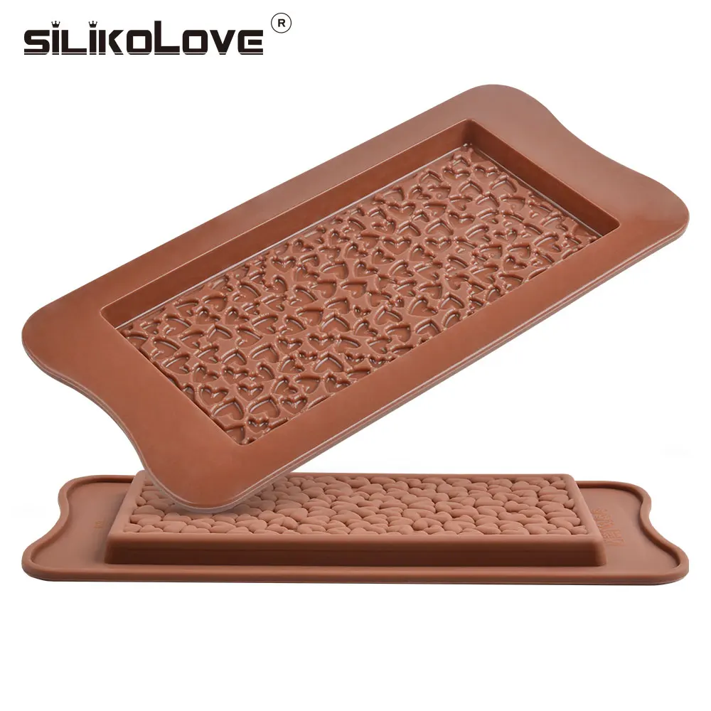 Силиконовая 3d форма для шоколада с тиснением в виде сердца|Формы тортов| |