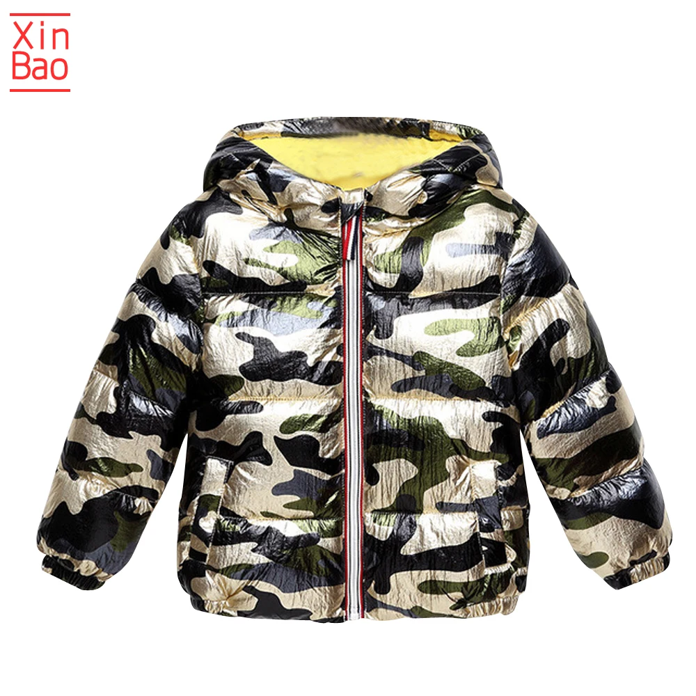 Новинка 2019 камуфляжное пальто XINBAO детская куртка с капюшоном Детская осенняя