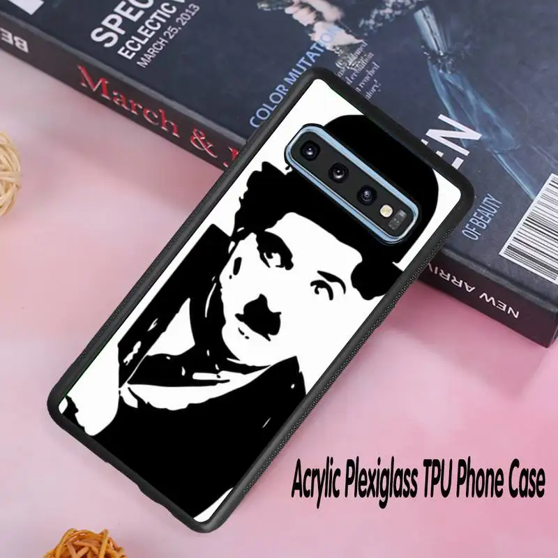 

Charlie Chaplin Phone Case Acrylic Plexiglass TPU For Samsung Galaxy S8 S9 S10 s10e S20 PLUS ULTRA S6edge