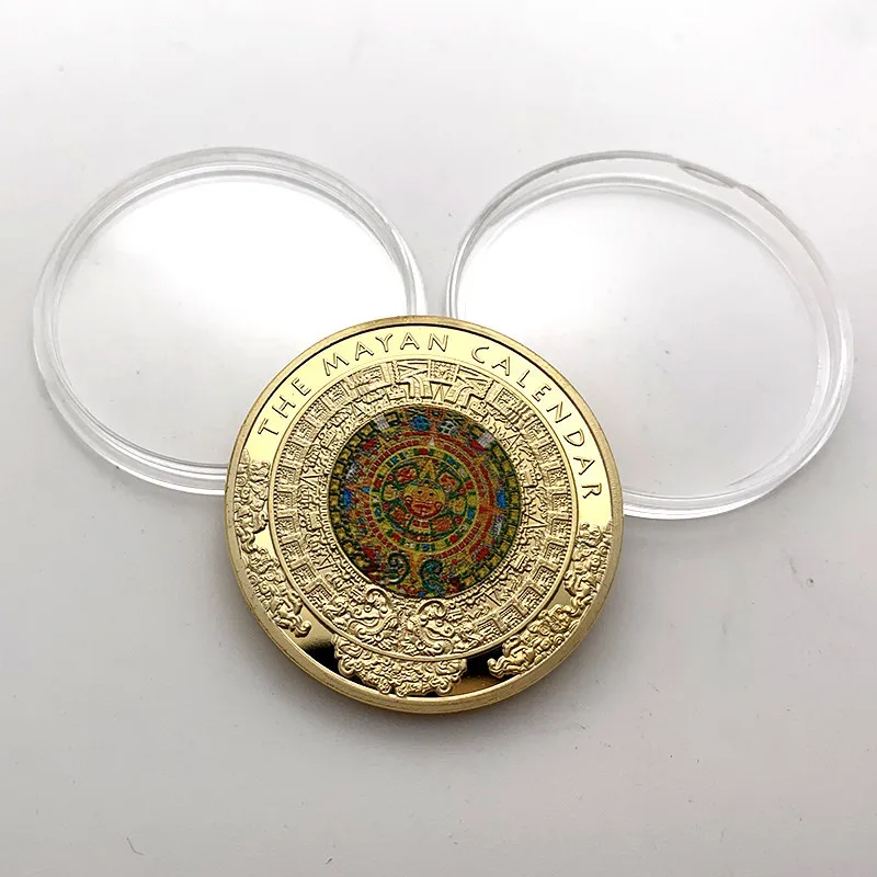 Календарь Mayan сувенирная монета коллекционная позолоченная креативная