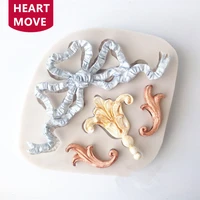 heartmove european style bowknot relief fondant cake mold chocolate mould for the kitchen baking sugarcraft decoration tool 9156