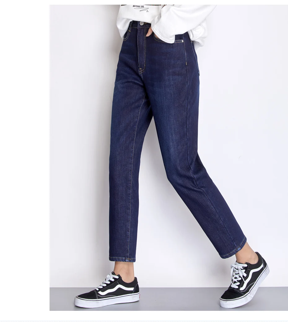 LEIJIJEANS, зимние, большие размеры, женские, низкие, эластичные, высокая талия, свободные, зауженные брюки, темно-серые, белые и вельветовые, теплые джинсы