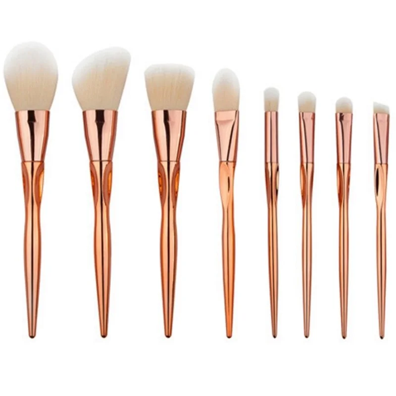 8 шт. набор металлический кистей для макияжа косметические тональный крем лица