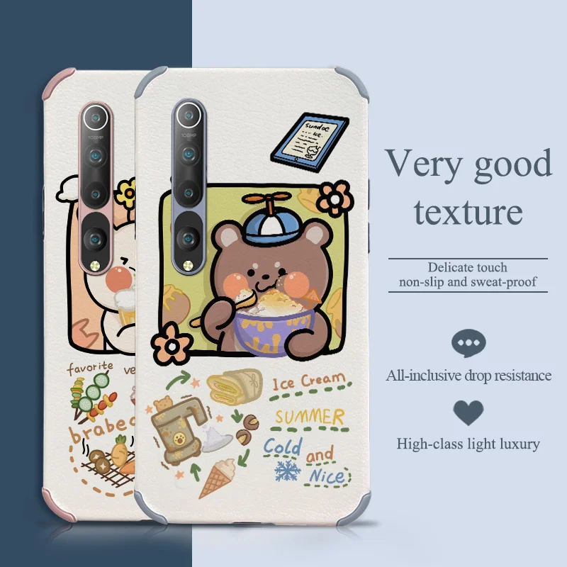 

Rabbit Eating Skewers Phone Case For Xiaomi Mi 10 10lite 10Pro 10S lite Pro Liquid Silicone Cover