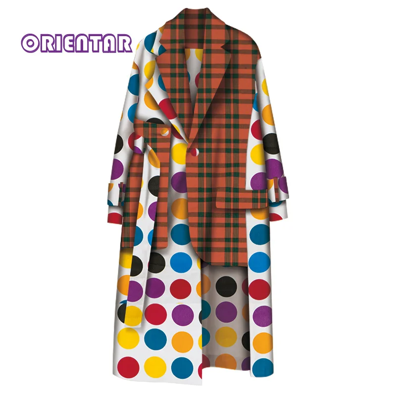 2020 модная африканская одежда для женщин с длинным рукавом тренчкот