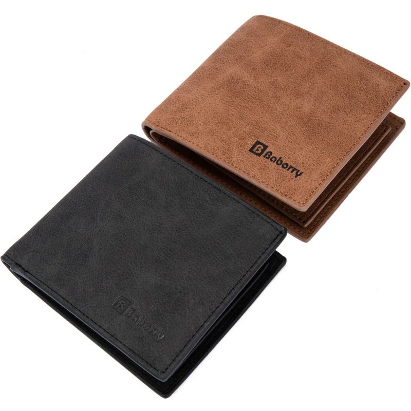 Винтажный кожаный небольшой кошелек на застежке кошельки молнии с карманом для