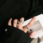3 шт. Модные Простые Дизайнерские винтажные кольца серебряного цвета наборы соединительных колец для женщин ювелирные изделия Корейская версия соединительные кольца