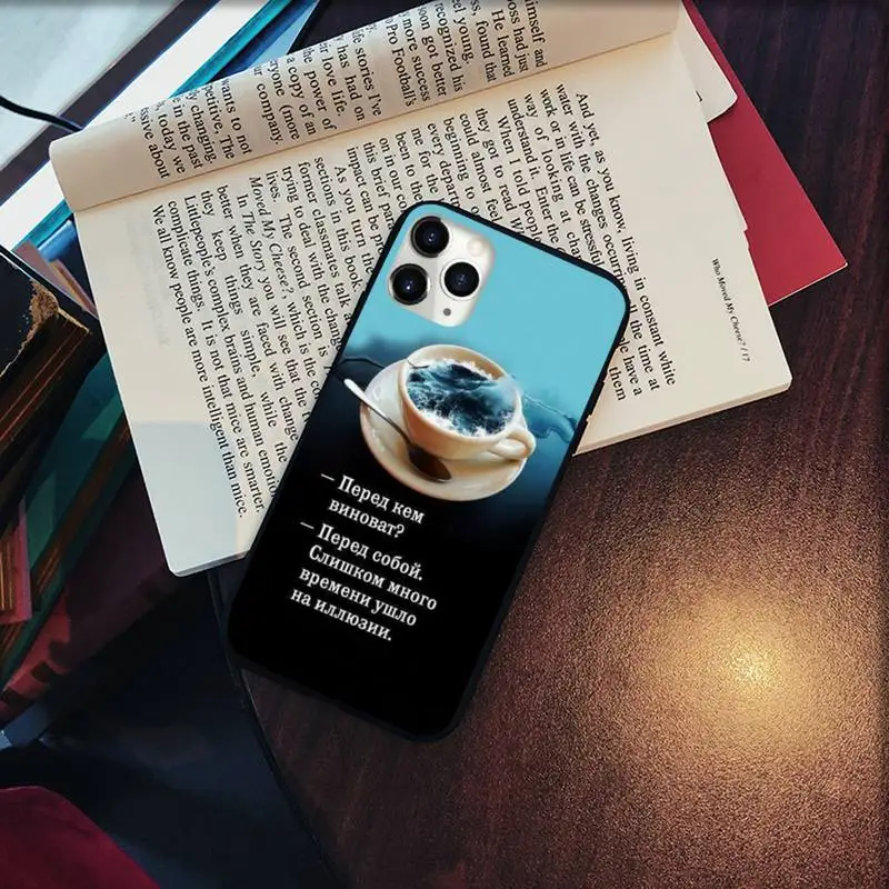

Russian script Quotes Printing view Phone Case for iPhone 11 12 pro XS MAX 8 7 6 6S Plus X 5S SE 2020 XR Soft silicone