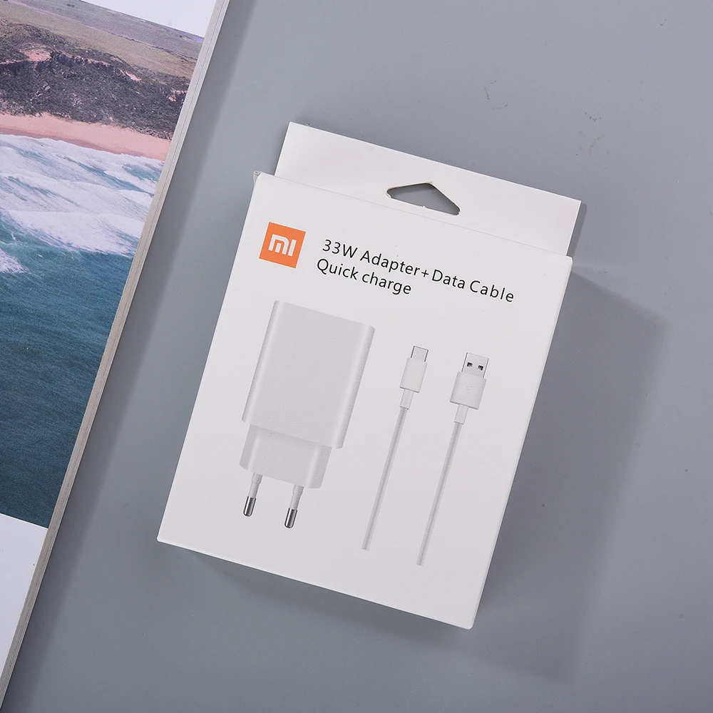 

Original Xiaomi 33W EU Turbo Fast Charger 6A Type C Cable For Xiaomi Redmi Note 9 10 Pro Max 10S Mi 11 10 10T 9T Pro 11Lite K40