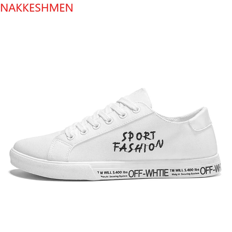 

NAKKESHMEN-2020 Summer MEN'S Canvas Shoes Breathable Casual Shoes White Teenager Students Versatile MEN'S Cavas Shoes