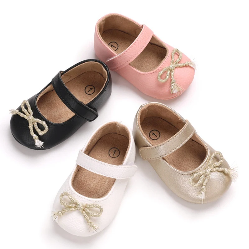 

New Toddler Infant Baby Girl Shoes Bow Knot Shoes Crib Shoes Newborn Pincess Shoes 0-18 Months