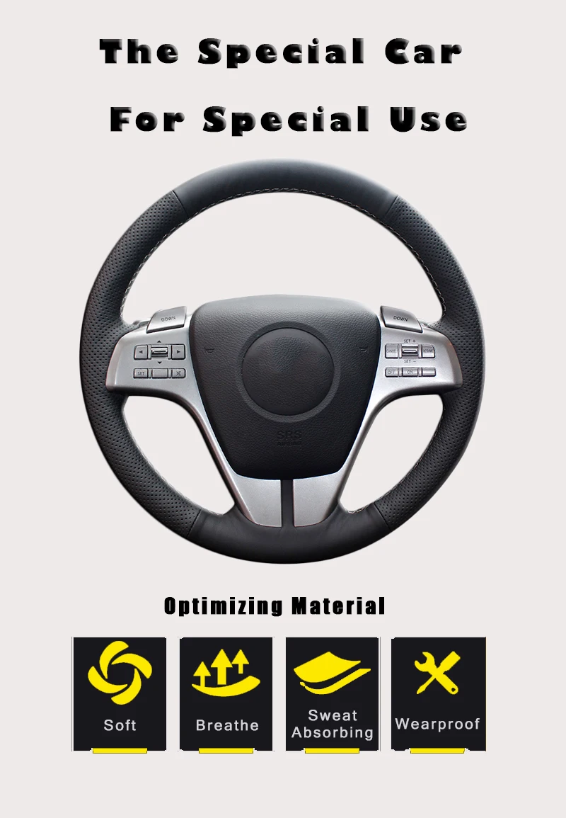 Авто оплетка на руле Крышка для Mazda 6(GH) 2009 2007-2012 ручной сшитые автомобильные чехлы интерьер автомобильные аксессуары-Стайлинг