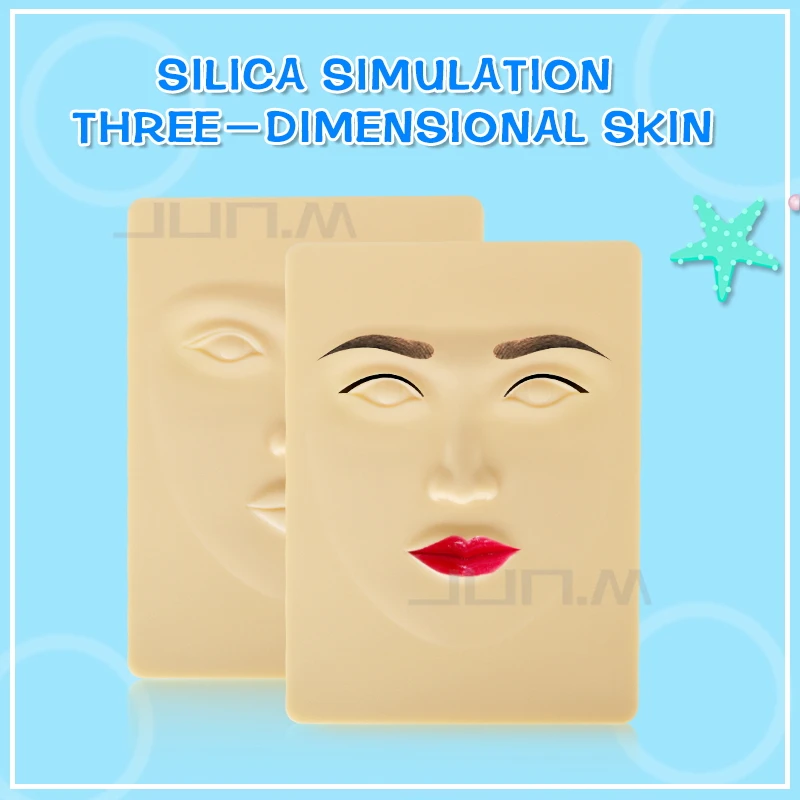 

5 шт., 3D тату для лица, тренировка, дизайн кожи, подделка для начинающих, 3D Перманентный макияж, губы, брови, лицо, подходит для начинающих