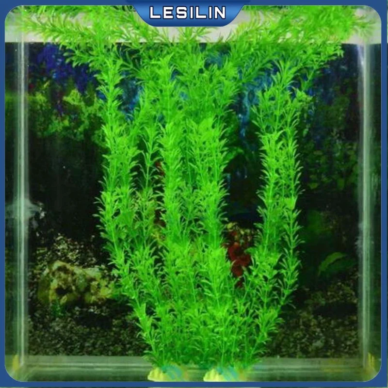 

Искусственные подводные растения, аквариумное украшение для аквариума, зеленая фиолетовая трава для воды, Просматриваемые украшения, 30 см
