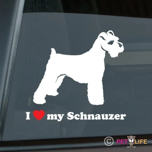 

I Love My Schnauzer, наклейки, вырезанные виниловые наклейки для автомобиля