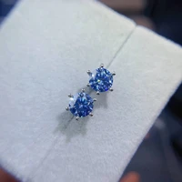 yulem new moissanite earrings women silver stud 925 sterling shiny gem better than diamond gift gra