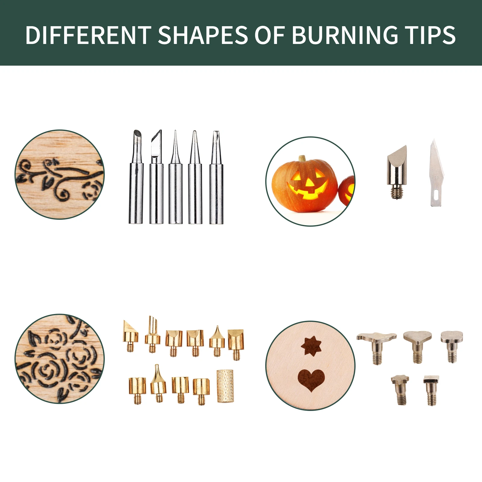 

Wood Burning Kit 43pcs Multifunctional Wood Burner Tool Adjustable Temperature 200-480 Professional Pyrography Pen