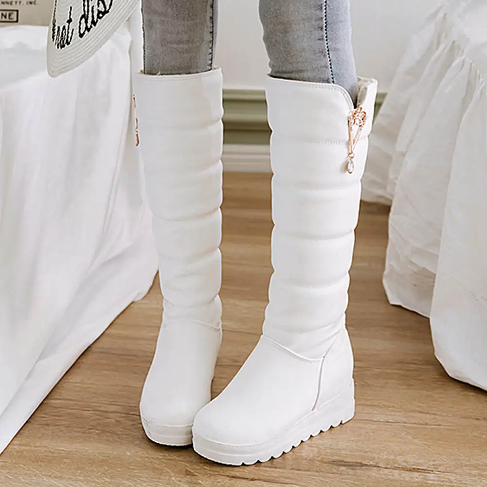 

Sarairis 2020 New Fashion Hot Sale Solid Warm Plush Boots Women Shoes Comfy Platform non-slip Winter Snow Boots Women Boot