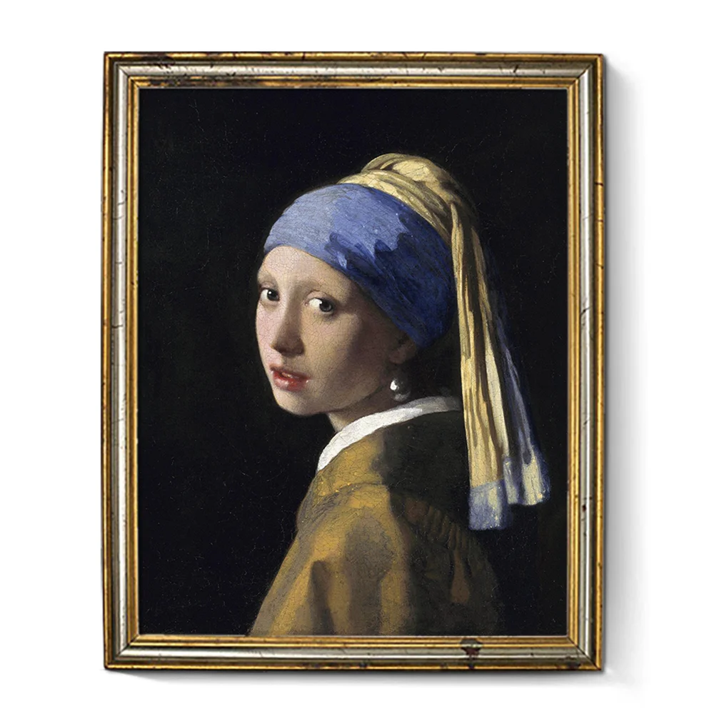 Серьги с жемчугом для девочек от Johannes Vermeer классические картины маслом на холсте