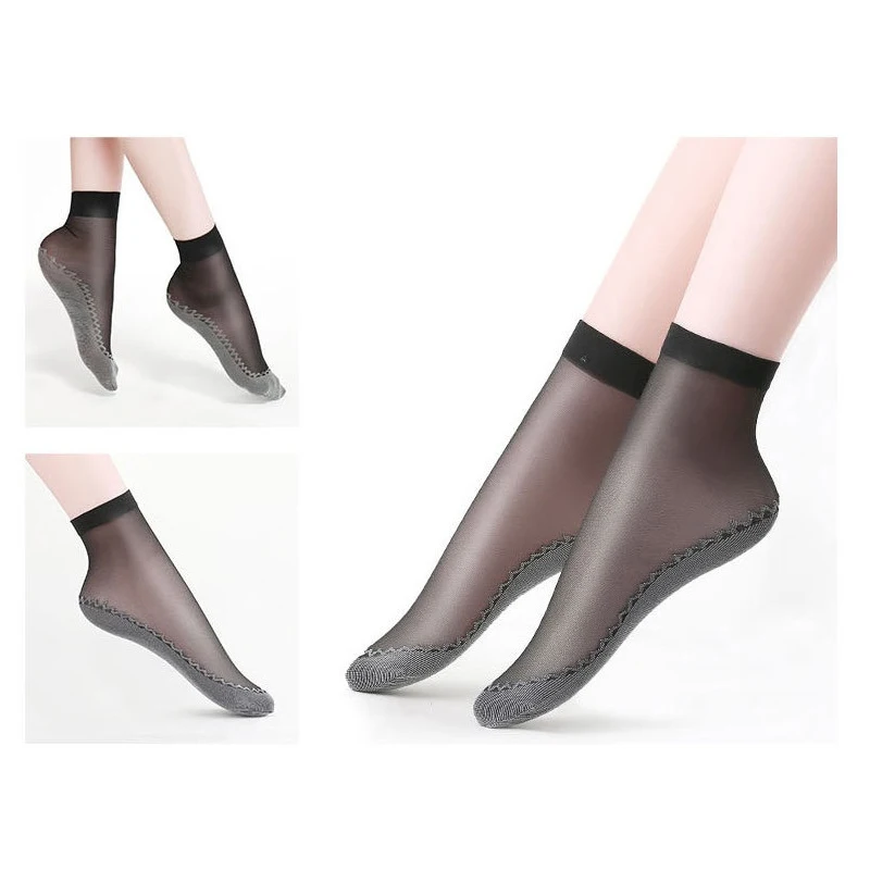 Носки женские прозрачные нейлоновые короткие 10 пар лето-зима-осень 2018 | Женская